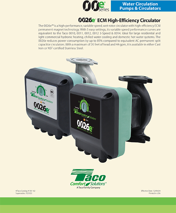 Taco 0026e ECM High Efficiency Circulator - Image 5